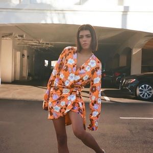 Zara satin floral summer dress new with tags